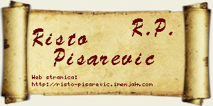 Risto Pisarević vizit kartica